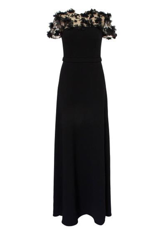 Vivien Column Dress - Black