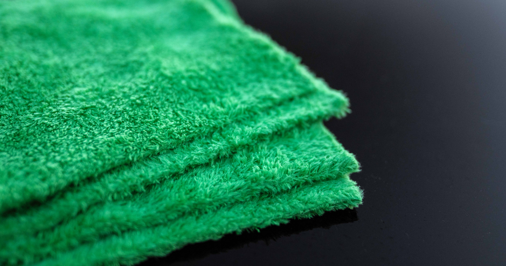 Green Towel Sale from Autofiber | Green Korean Plush 350