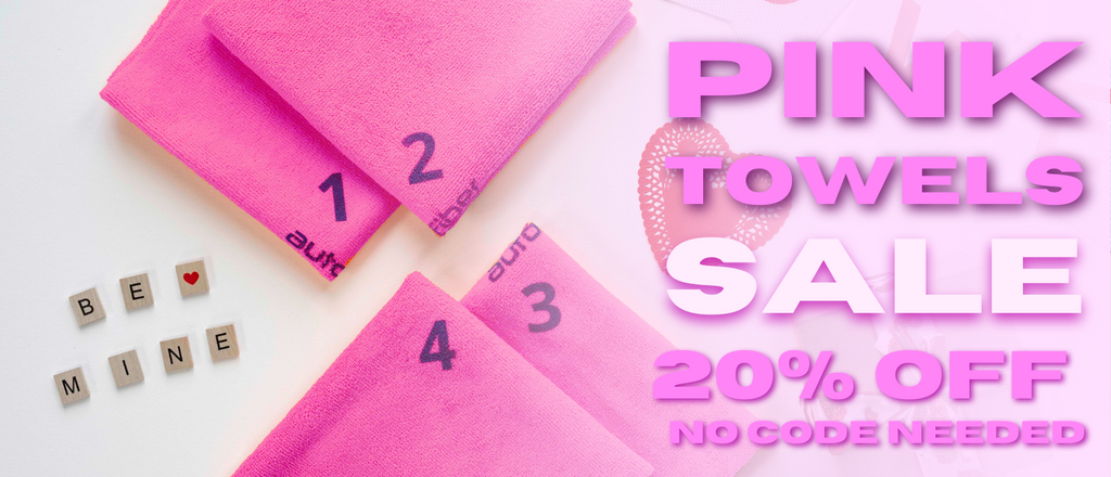 Pink Towel Sale for Valentines Day | Autofiber February 2024 Sale of the Month