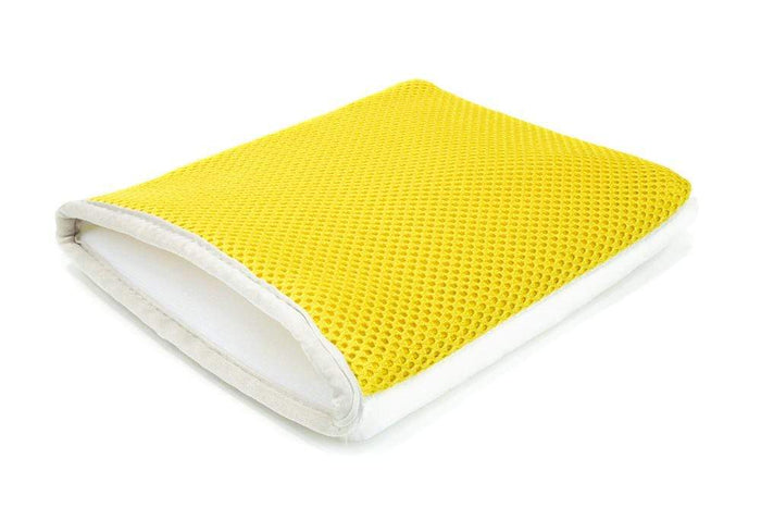 Autofiber Scrub Ninja - Interior Scrubbing Sponge (5”x3”) for Leather,  Plastic, Vinyl and Upholstery Cleaning (White/Gray)