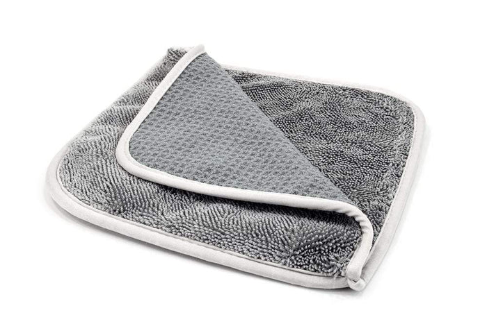 Waffle Weave Microfiber Glass Towels - 6 Pack | Autofiber Gray