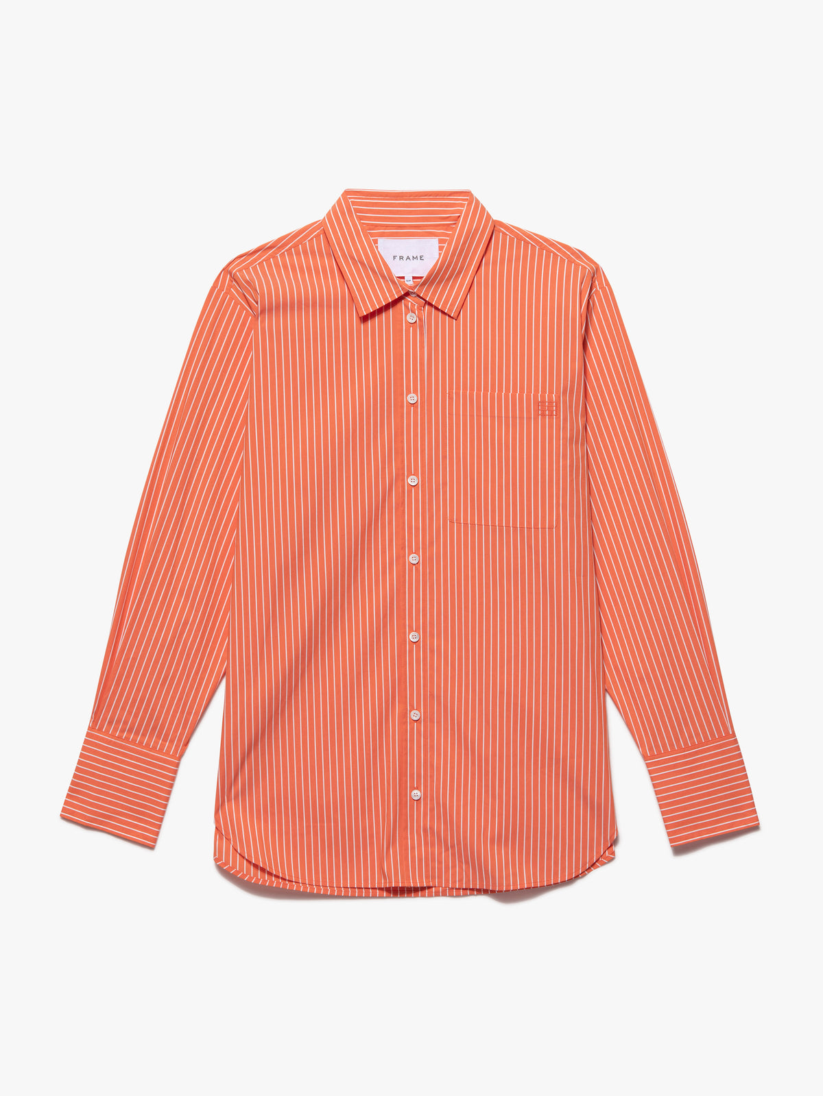 FRAME - The Oversized Shirt - Tangerine Multi - prodottihaccp