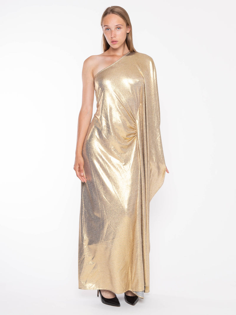 Ripley Rader - Gold Foil Jersey Gown - prodottihaccp