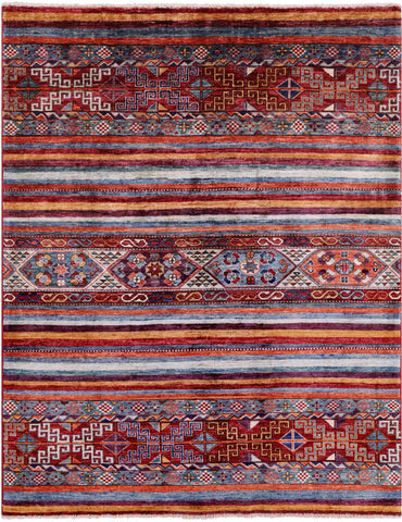 2'7x4'0 Tribal Gabbeh Navy Blue Nomadic Hand knotted 3x4 Rug – Yildiz Rugs