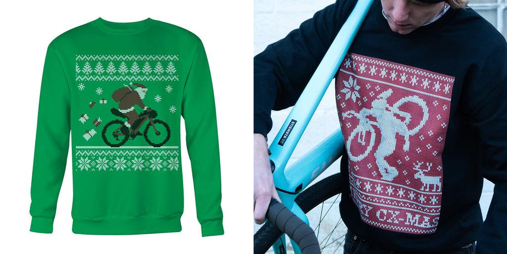  thread and spoke, cheap cycling shirts, best cycling apparel, best cycling shirts, best cycling accessories, cycling holiday guide, best cycling gifts for Christmas, ugly Christmas sweaters,