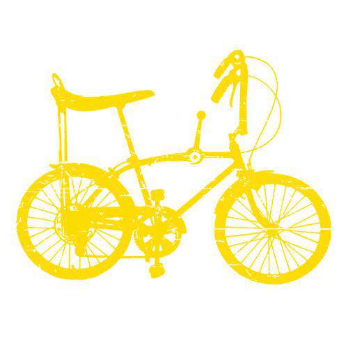 yellow banana seat bike