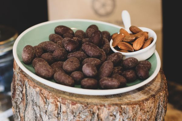 chocolate-covered almonds