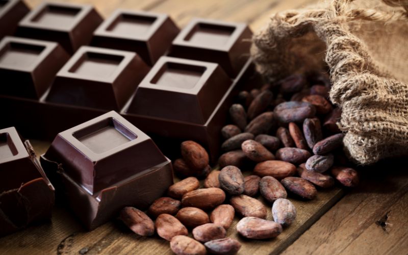 dark chocolates and beans