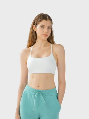 Millennia Crisscross Back Scoop Neck Active Cami with Detachable Chest Pads - TrueFeat