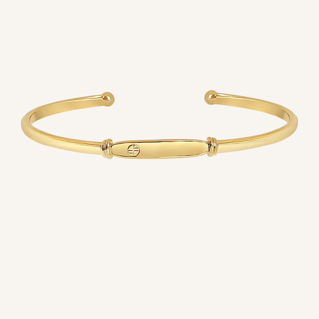 ANNA ROSSI Wave Bangle in Gold | The New Trend