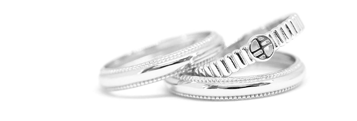 Image of silver rings sitting in a stack