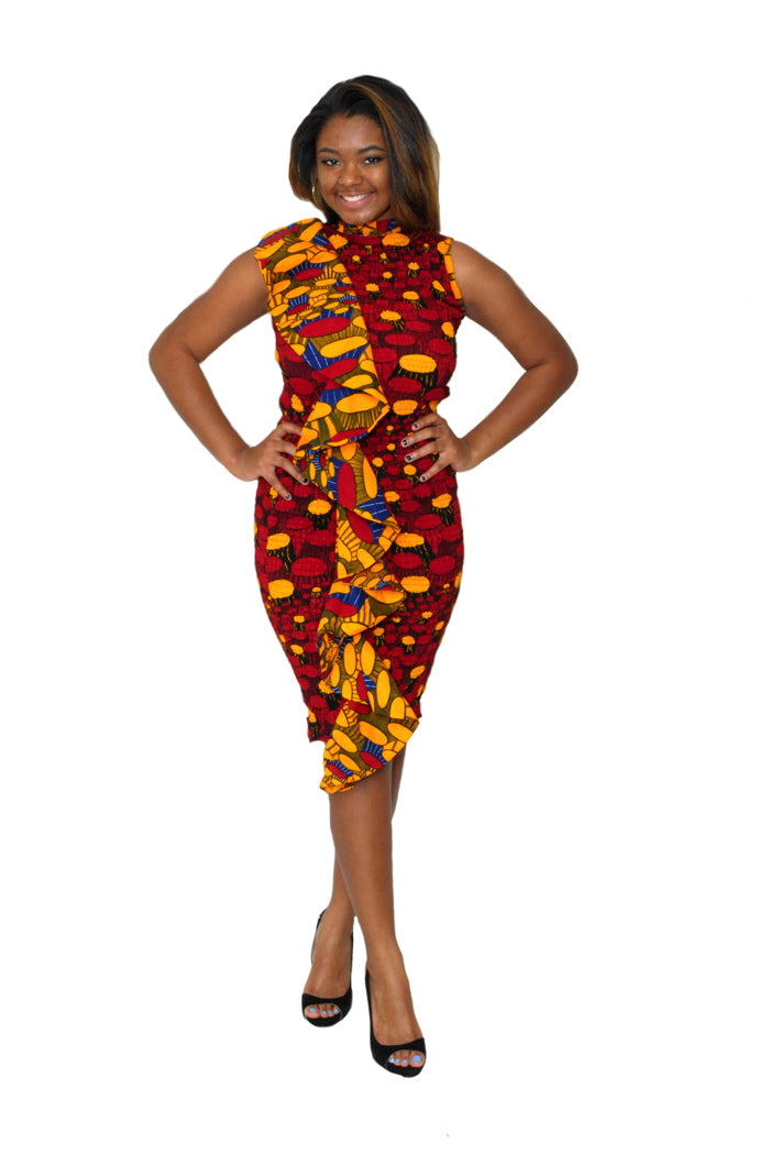 bodycon african print dress