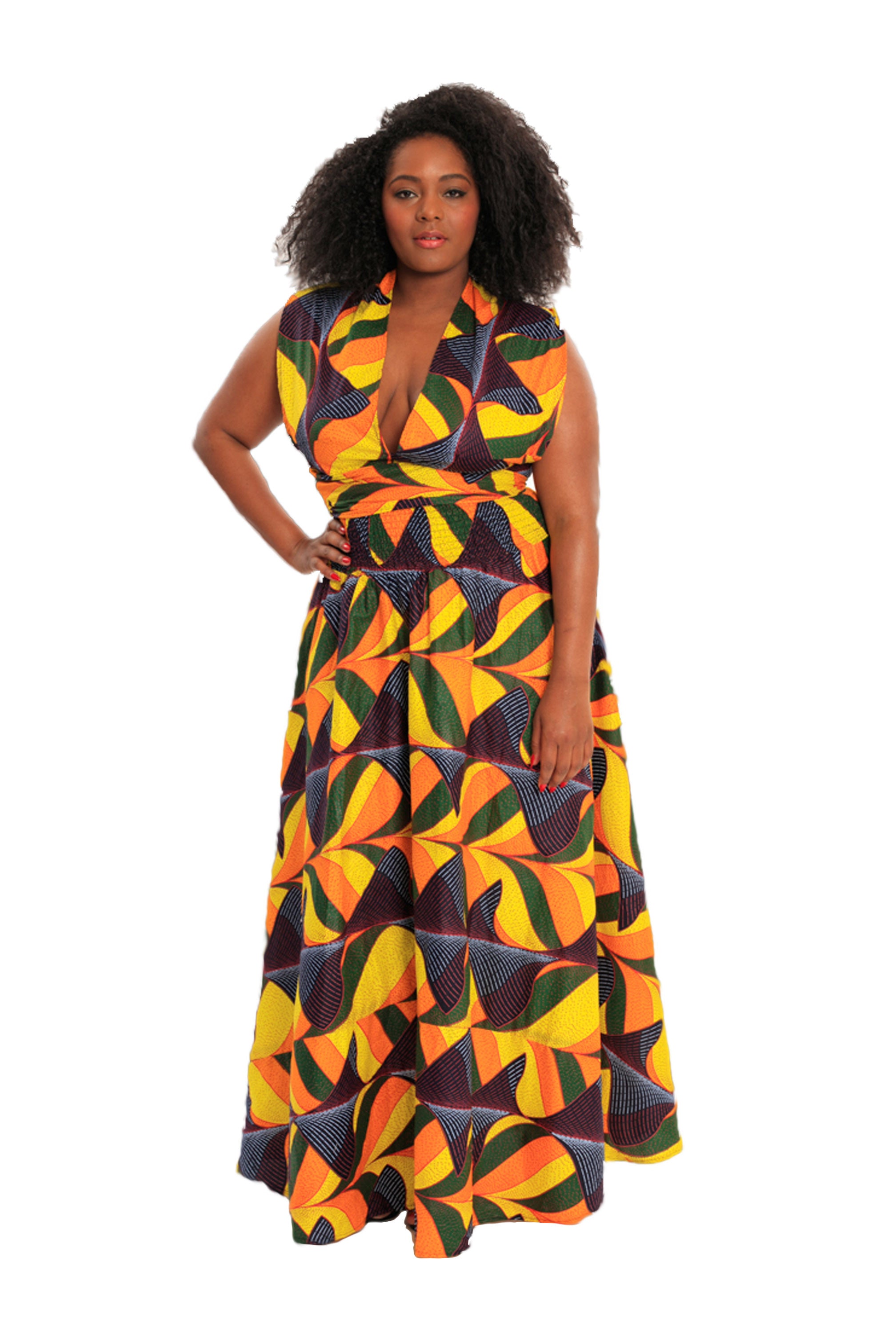 Wonderbaar BeYouTy Convertible African Print Maxi Dress – Wax & Wonder by ZR-91