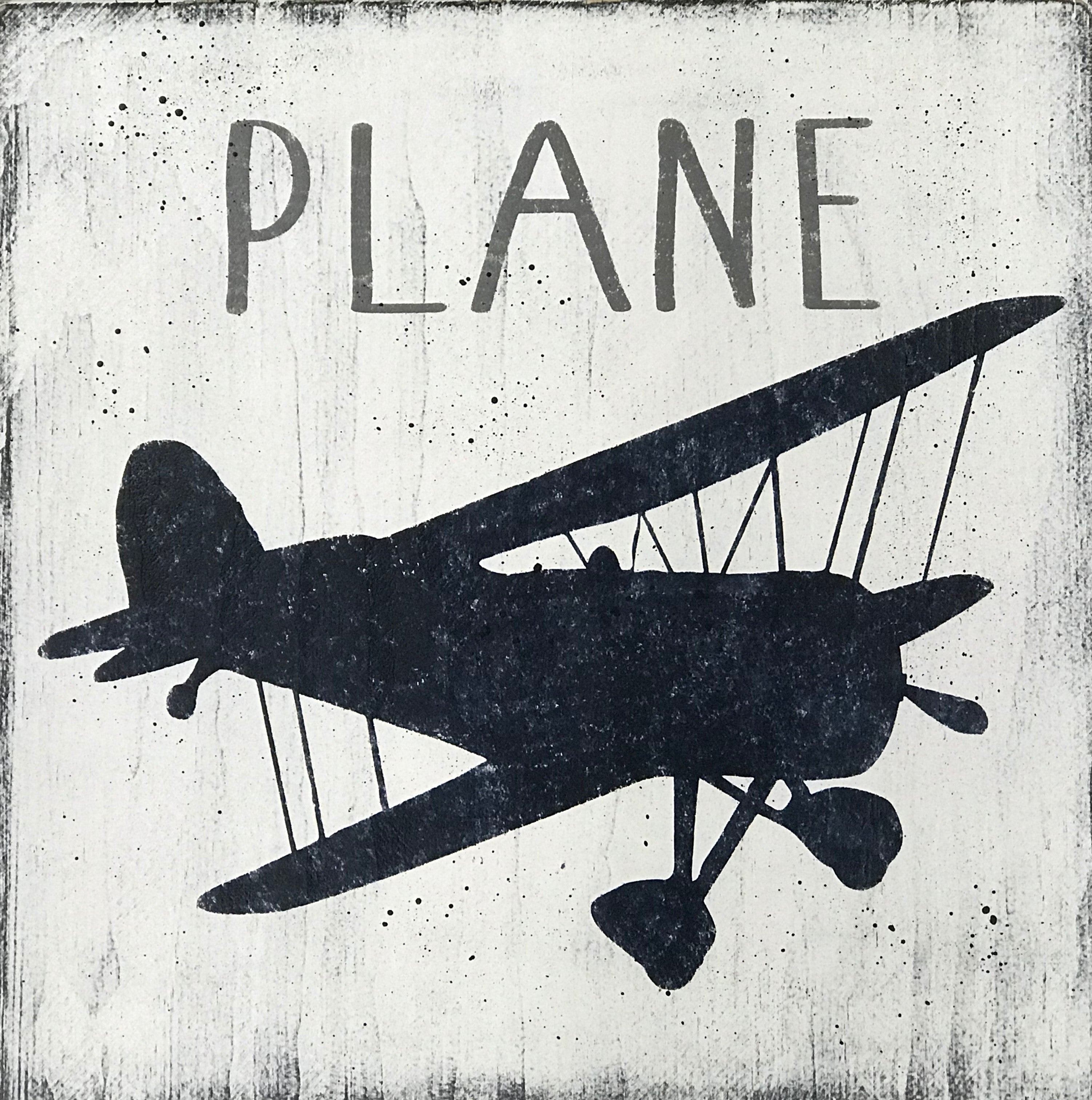 Plane Train Truck Boys Wall Decor Set Rusticly Inspired Signs