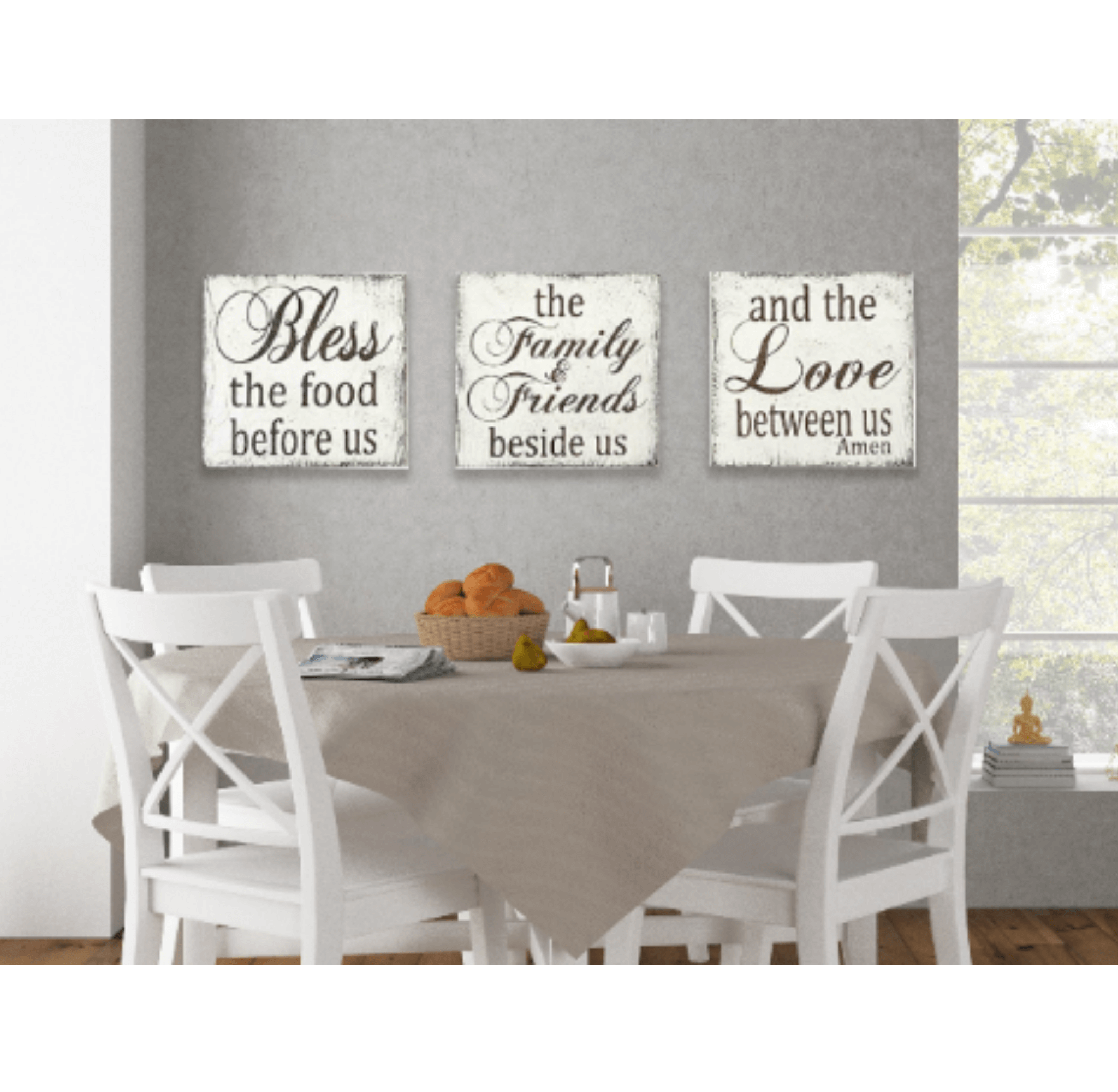 Bless The Food Before Us Dining Room Decor Rusticly Inspired Signs