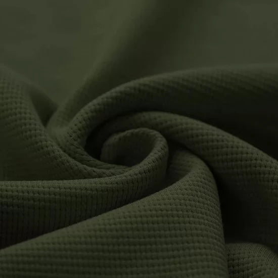Cotton Waffle Knit - Light Grey Melange - Thread Count Fabrics
