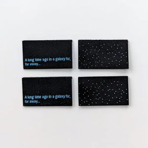Woven Garment Labels 4-Pack - In a Galaxy Far, Far Away