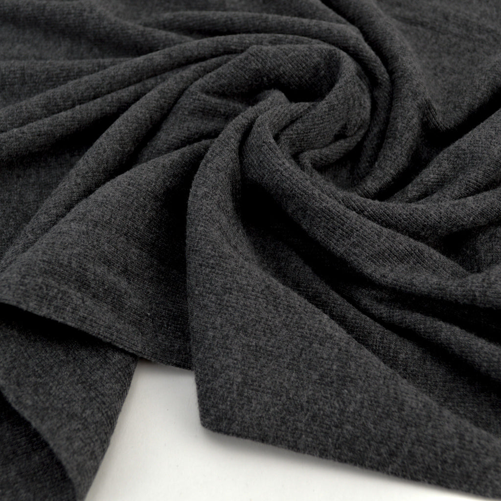 Bamboo Stretch Fleece - Heather Lake - Thread Count Fabrics