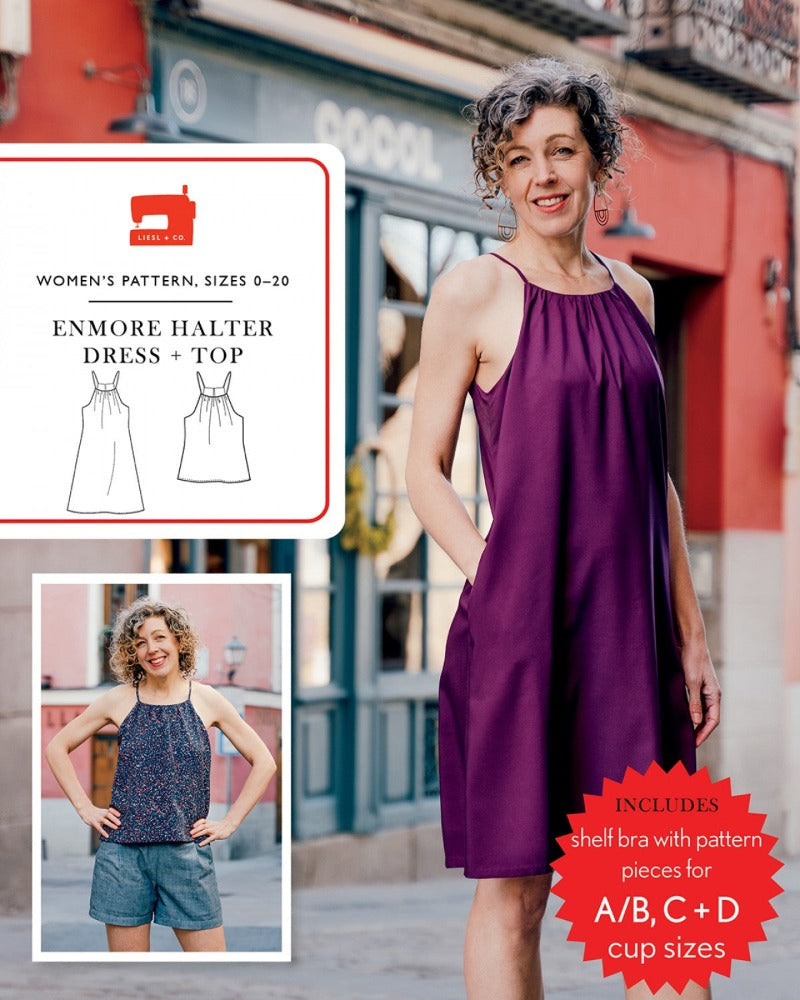 digital sintra halter top + dress sewing pattern