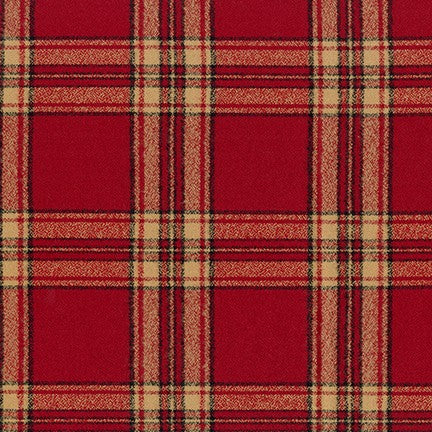 Mammoth Flannel - Red Plaid - Thread Count Fabrics