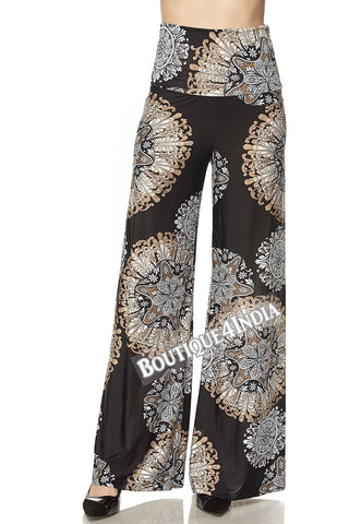 Pink Floral Printed High Waist Palazzo Pant – Boutique4India