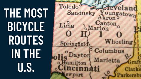 Ohio has the most bicycle routes in the united states.