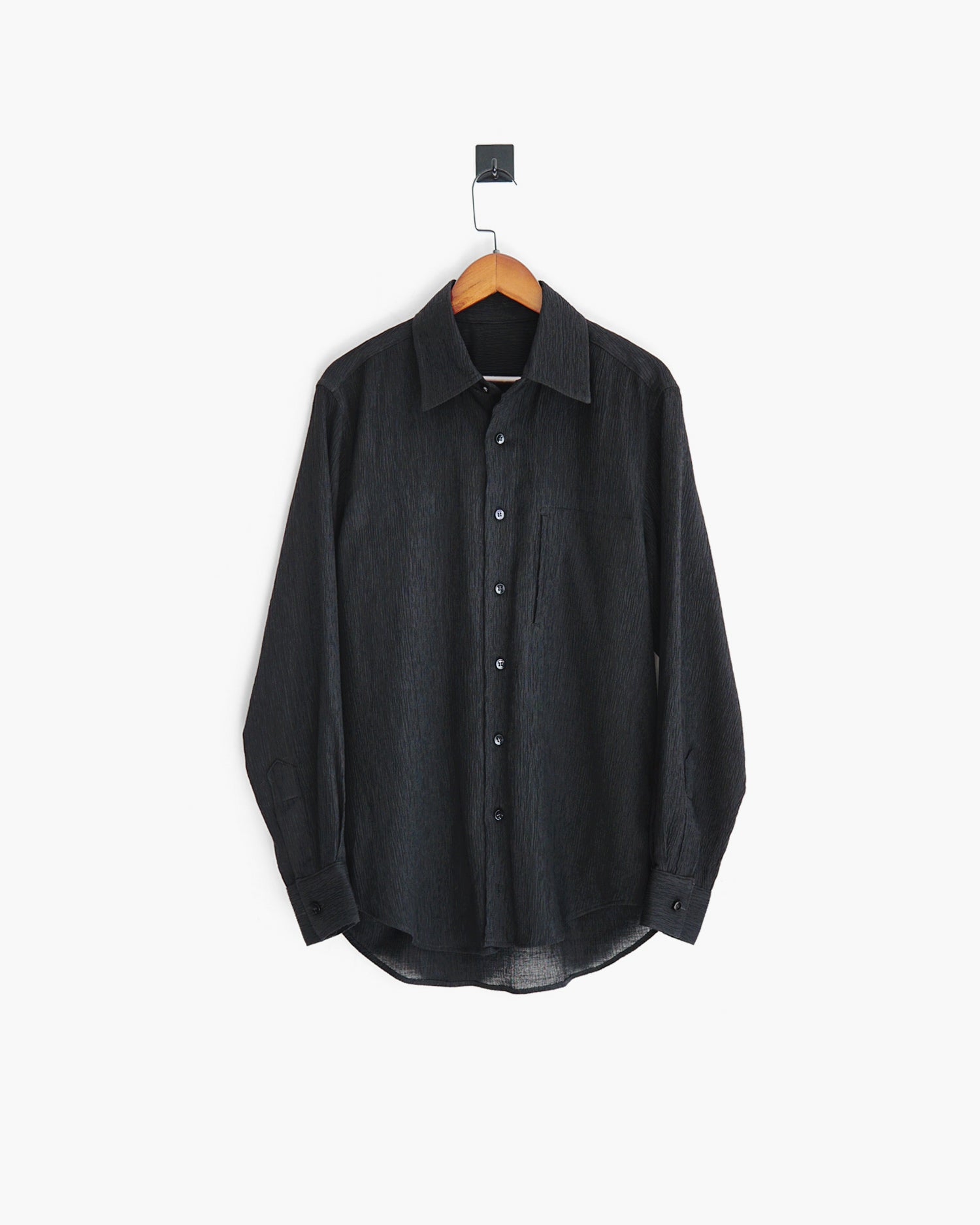 ANCELLM アンセルム LINEN SILK PULLOVER SHIRT-