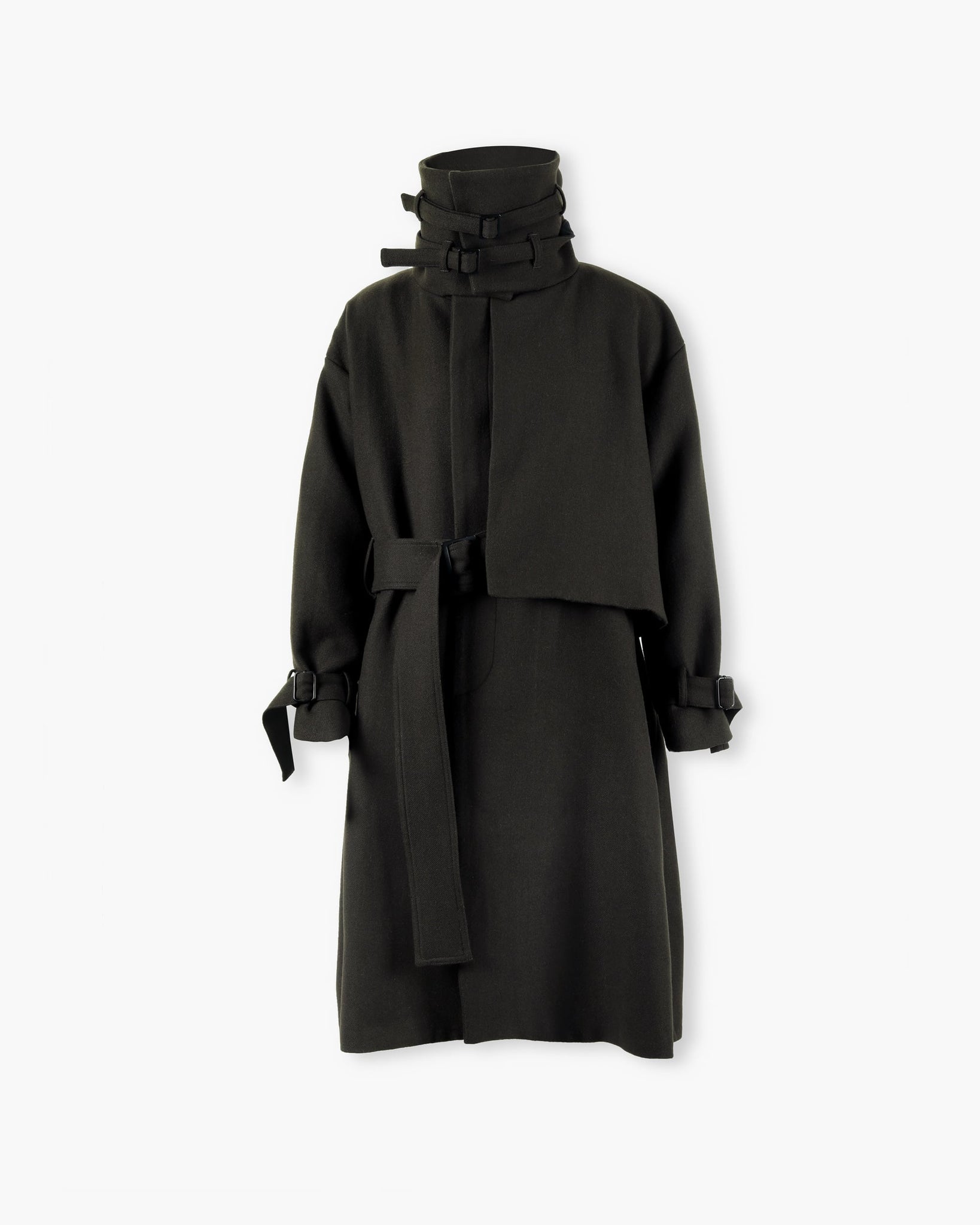 ROSEN Online Store | Earhart Parachute Coat | Olive Wool Twill