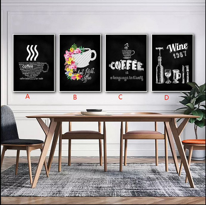 vaak terras omringen unframed canvas koffie schilderijen bar cafe keuken wanddecoratie post –  Dennisdeal.com