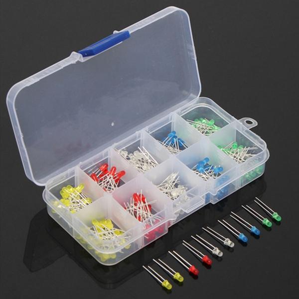 5 X 200Pcs 3Mm 5 Colors Led Light Emitting Diode Universal Assorted Kit Diy Set Long Service Life High Brightness Red Green Blue Yellow White Each Color huismerk kopen in de aanbieding 5 X 200Pcs 3Mm 5 Colors Led Light Emitting Diode Universal Assorted Kit Diy Set Long Service Life High Brightness Red Green Blue Yellow White Each Color huismerk kopen in de aanbieding