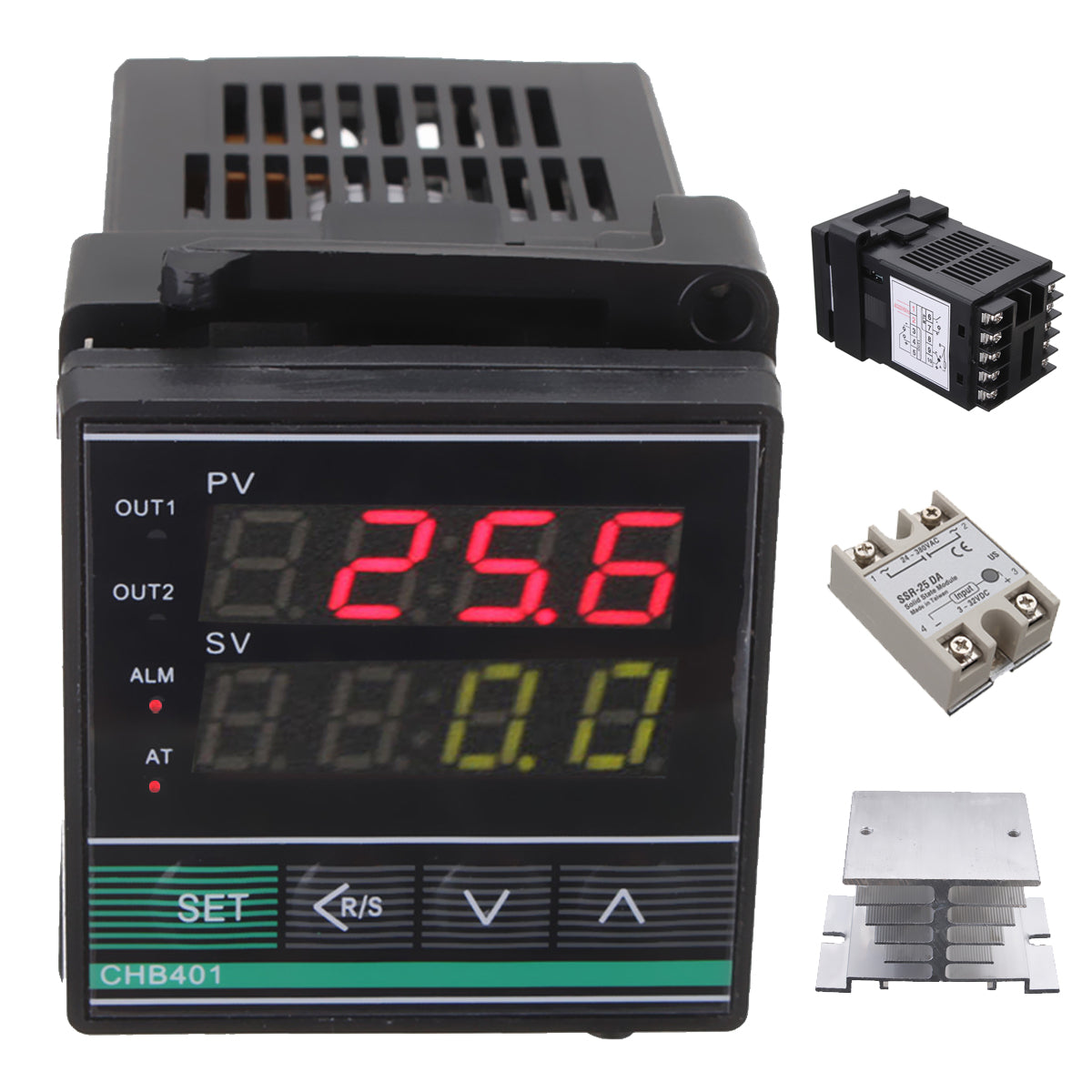 Digital Pid Thermostat Temperature Controller Ssr 25Da Thermocouple Heat Sink huismerk kopen in de aanbieding Digital Pid Thermostat Temperature Controller Ssr 25Da Thermocouple Heat Sink huismerk kopen in de aanbieding