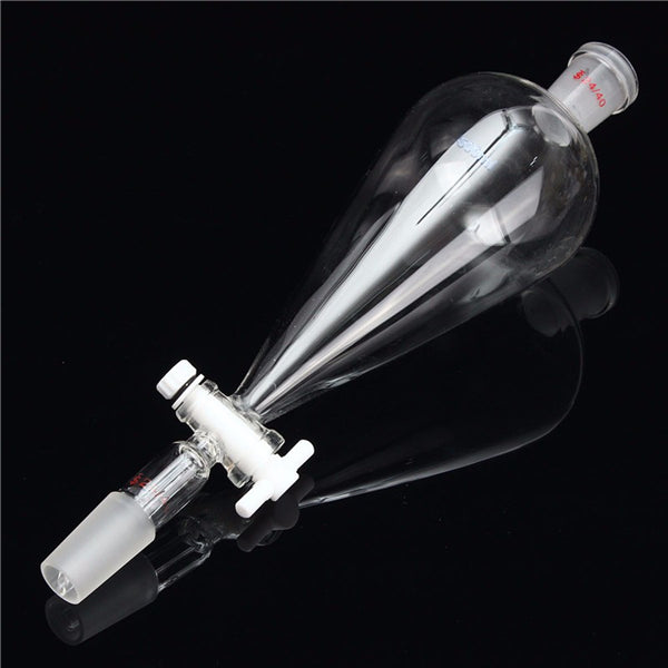 Aanbieding 500ml 2429 Lab Glass Pear Shape Separatory Funnel With Ptfe Stopcock Huismerk Met 8543