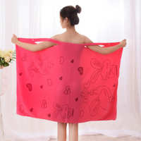 80*135 love rabbit bath skirt print can wear bath towel beach towel