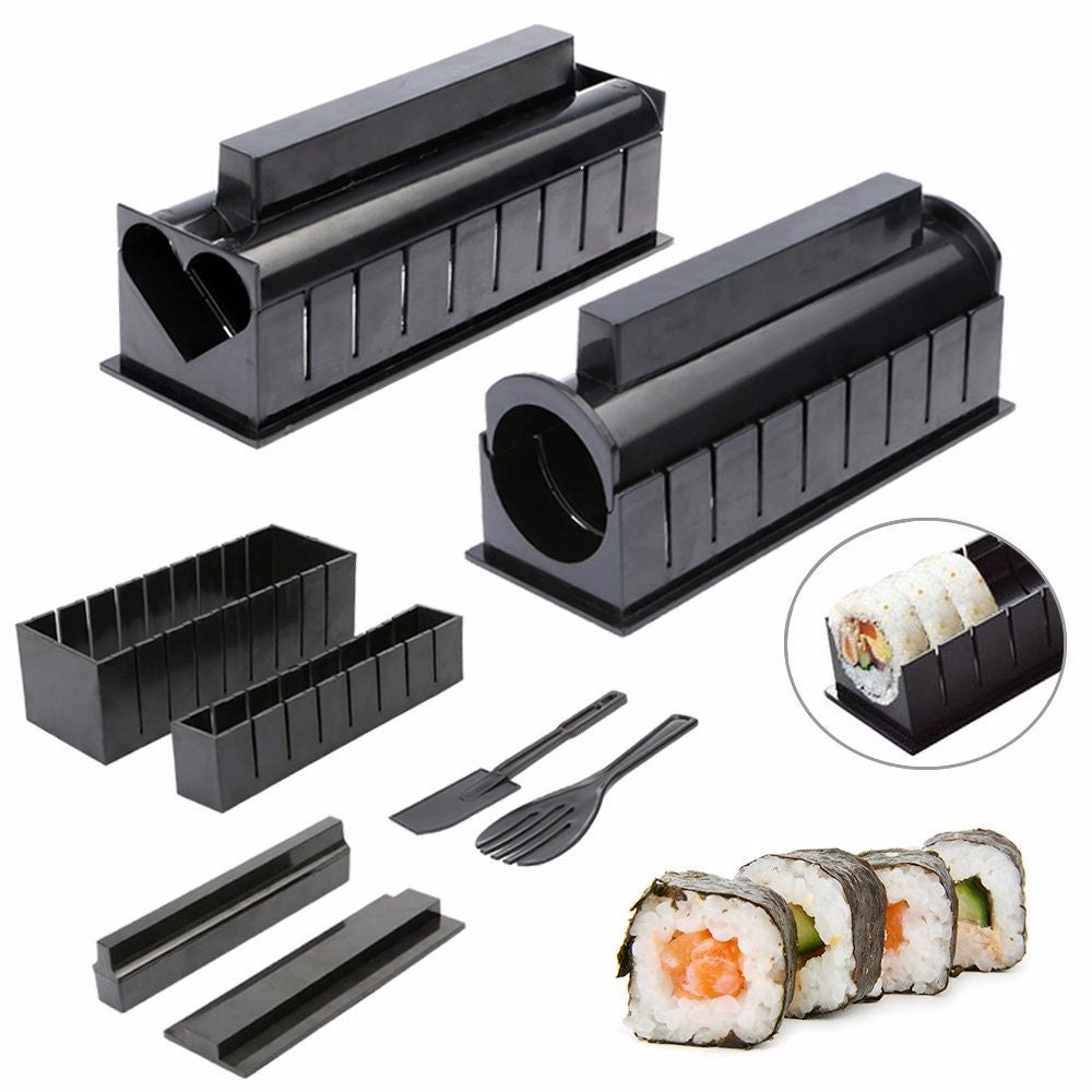 Invloed tarief Afleiden 10 in 1 sushi maker 10 stuks rijst roll schimmel keuken chef set schim –  Dennisdeal.com