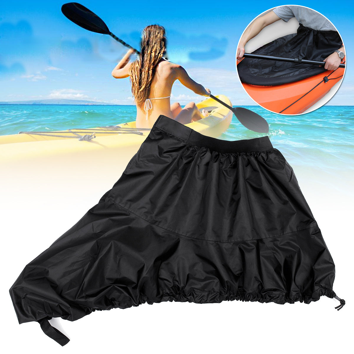 kayak spray skirt waterproof cover boat canoe cover oxford cloth uv werend sun portector