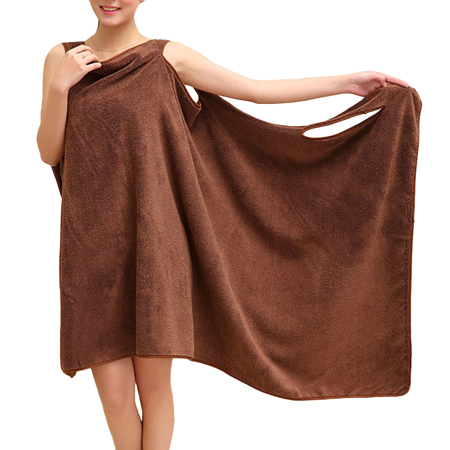 honana bx-949 summer microfiber soft beach able wear spa bathrobe plush highly absorbent bath towel skirt