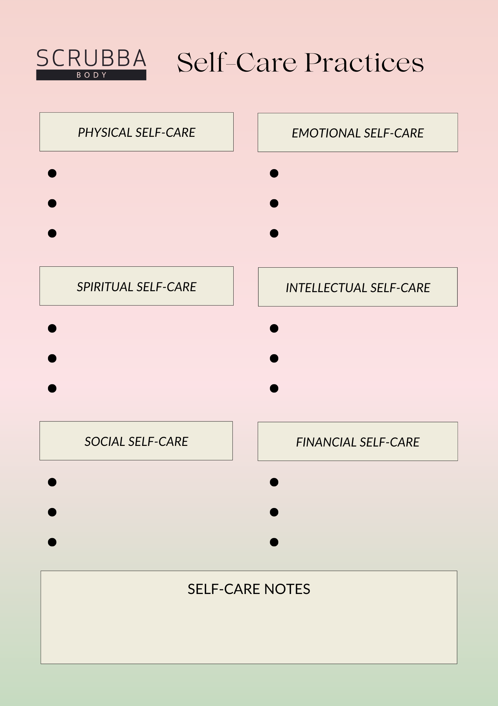 Self-Care Planner 2