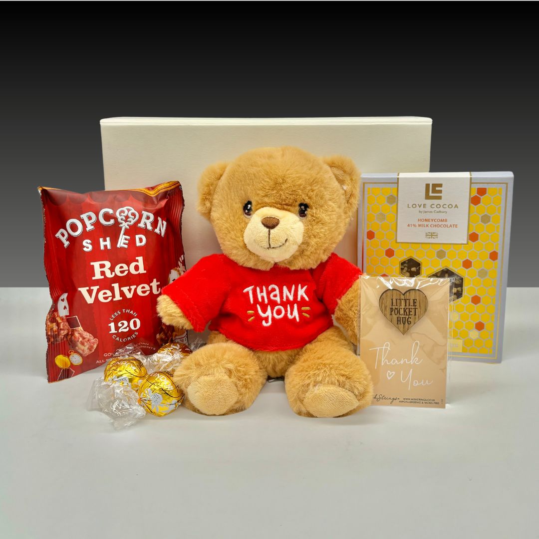 Thank You Treatbox Gift Hamper with Teddy, Pamper Treats & Chocolate -  Thank You Gift