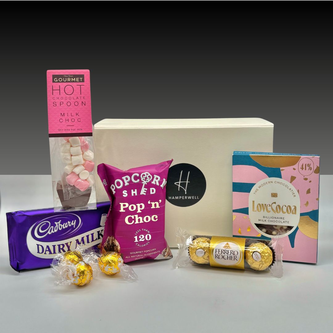 Chocoholic Treatbox Gift Hamper with Ferrero Rocher Chocolates + Truffles & Bars