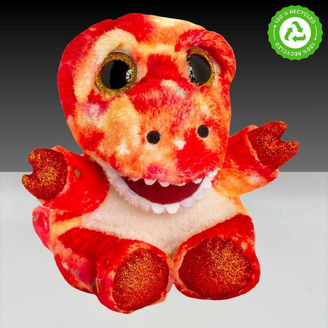 Animotsu Dinomotsu 25cm Beanie Dinosaur - Orange