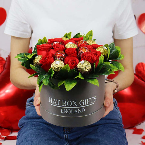 Large Valentine's Lindt and Ferrero Hat Box