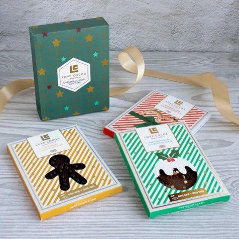 Love Cocoa Coffret Cadeau Bibliothèque de Chocolats de Noël