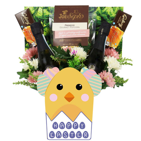 Prosecco and Chocolate Bouquet with Easter Sleeve
