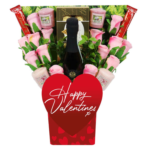 Yankee Candle and Pink Rose Prosecco Bouquet
