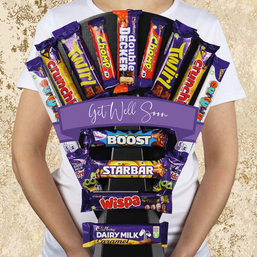 Cadbury Variety Get Well Soon Chocolate Bouquet with Dairy Milk, Wispa, Twirl, Flake and More