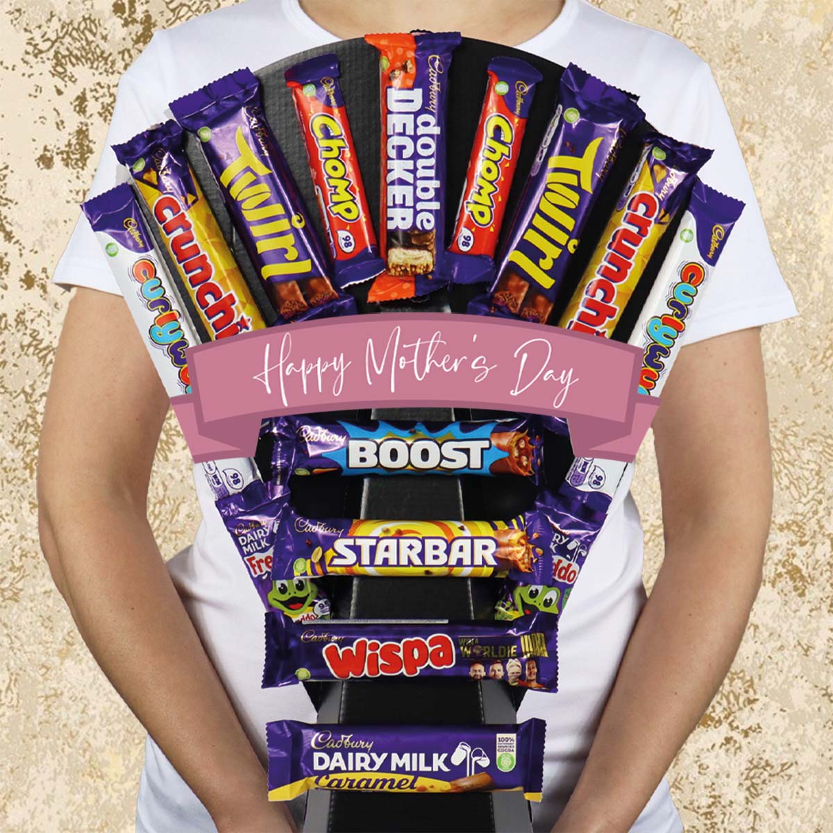 Large Cadbury Variety Mother’s Day Chocolate Bouquet With Twirl, Crunchie, Wispa & More - Perfect For Mum - Gift Hamper Box by HamperWell