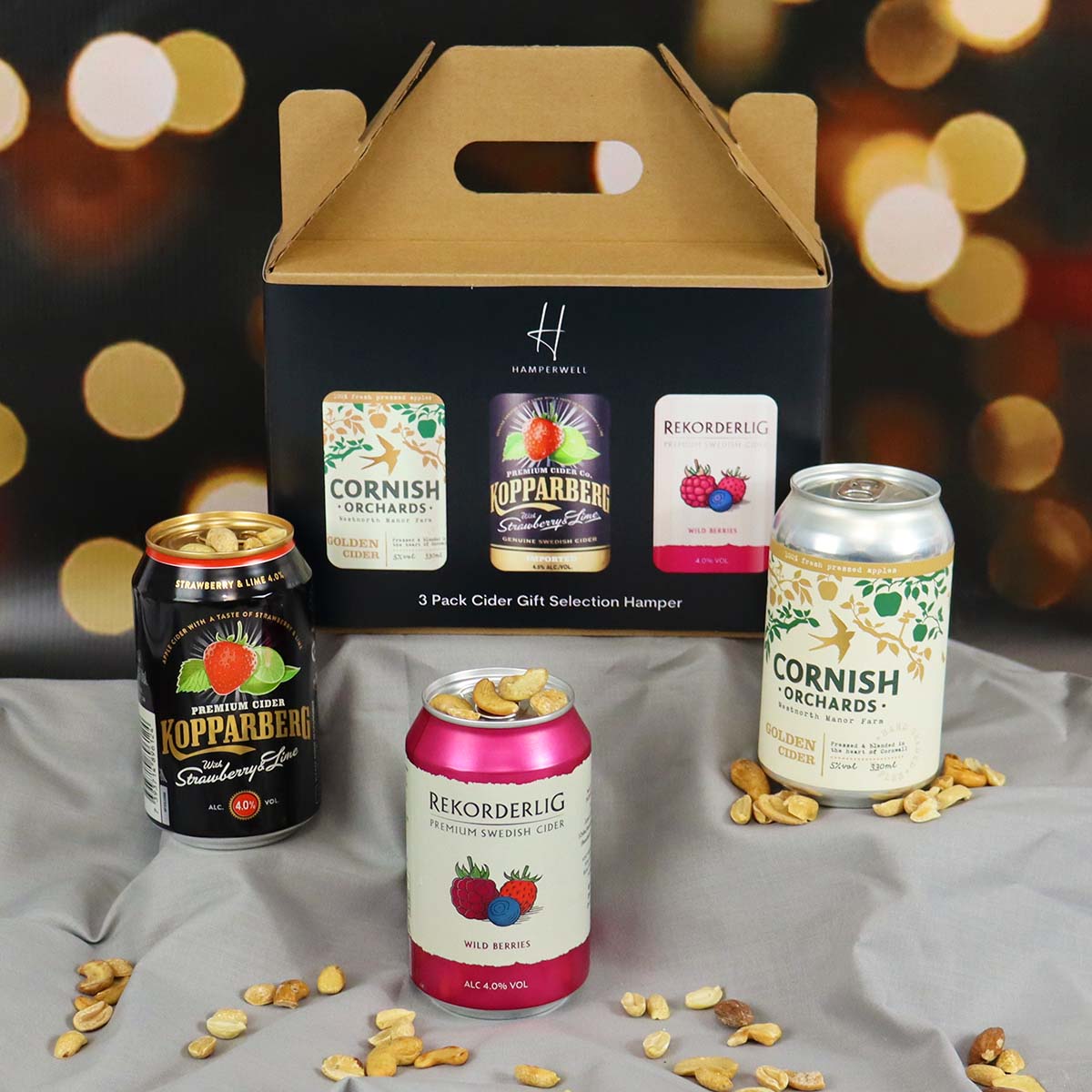 Cider Trio Gift Hamper - With Kopparberg, Rekorderlig & Cornish Orchards Ciders