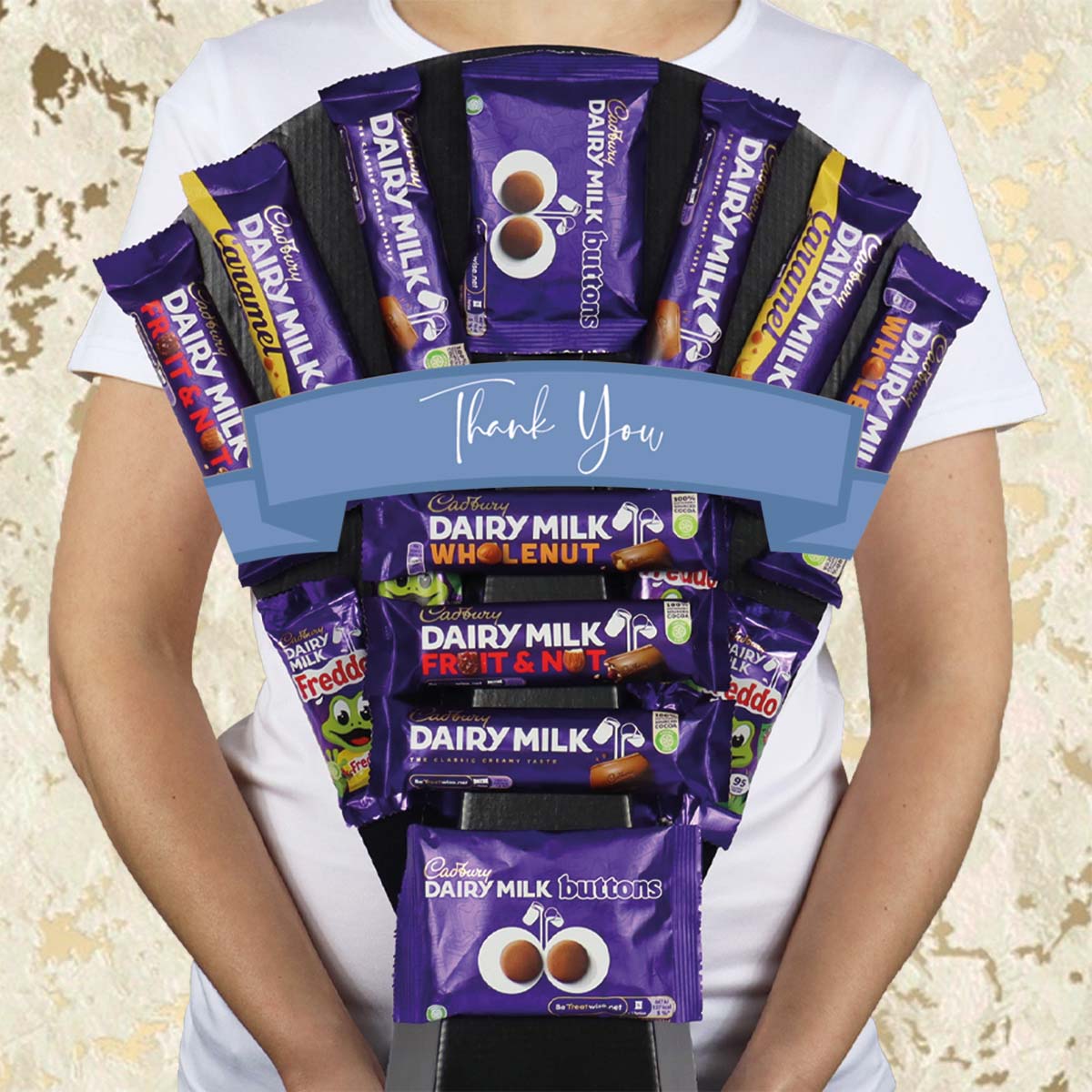 Large Dairy Milk Selection Thank You Chocolate Bouquet - Perfect Way To Show Appreciation - Gift Hamper Box by HamperWell