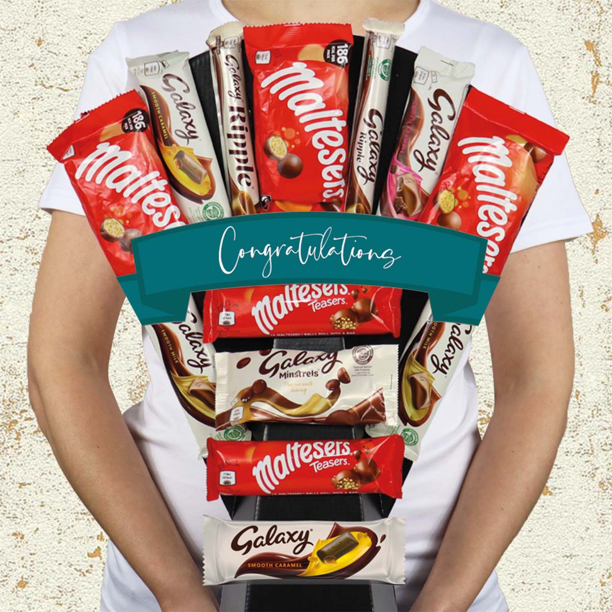 Galaxy & Maltesers Congratulations Chocolate Bouquet - Perfect Congrats Gift