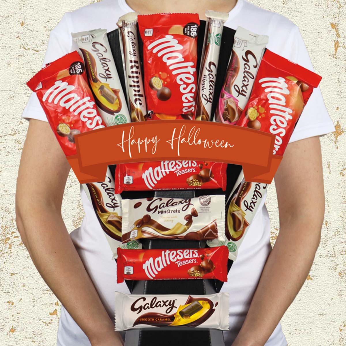 Large Malteser & Galaxy Halloween Chocolate Bouquet - Perfect Gift For Halloween 2023 - Gift Hamper Box by HamperWell